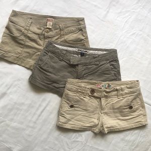 ROXY VOLCOM Khaki Shorts - BUNDLE